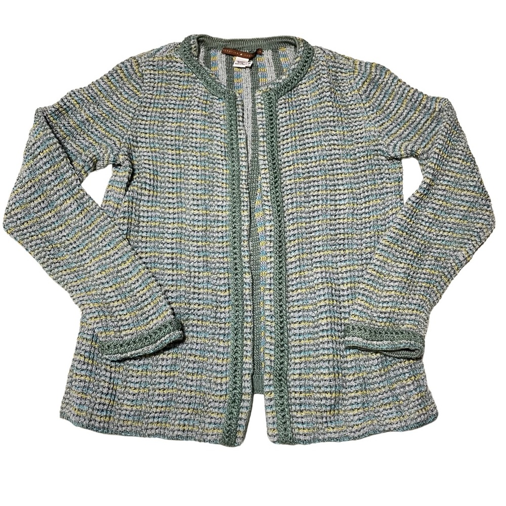 Peruvian Connection Open Knit Crochet Cardigan